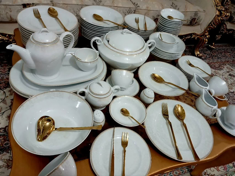 سرويس چینی ۱۲ نفره 90 پارچه مدل رسپینا